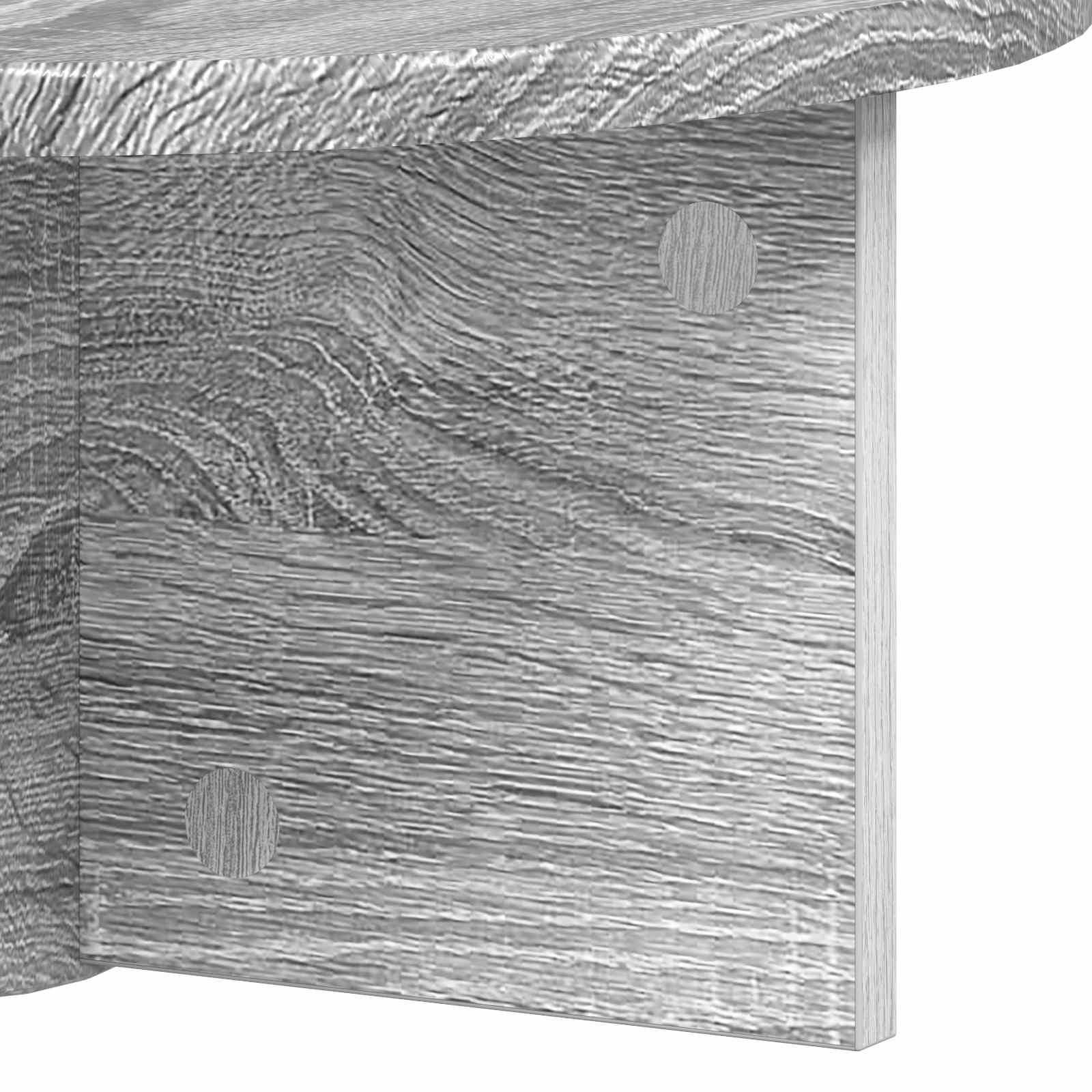 vidaXL Półka ścienna Montowane na ścianie Szary Sonoma 38 x 19 x 19 cm