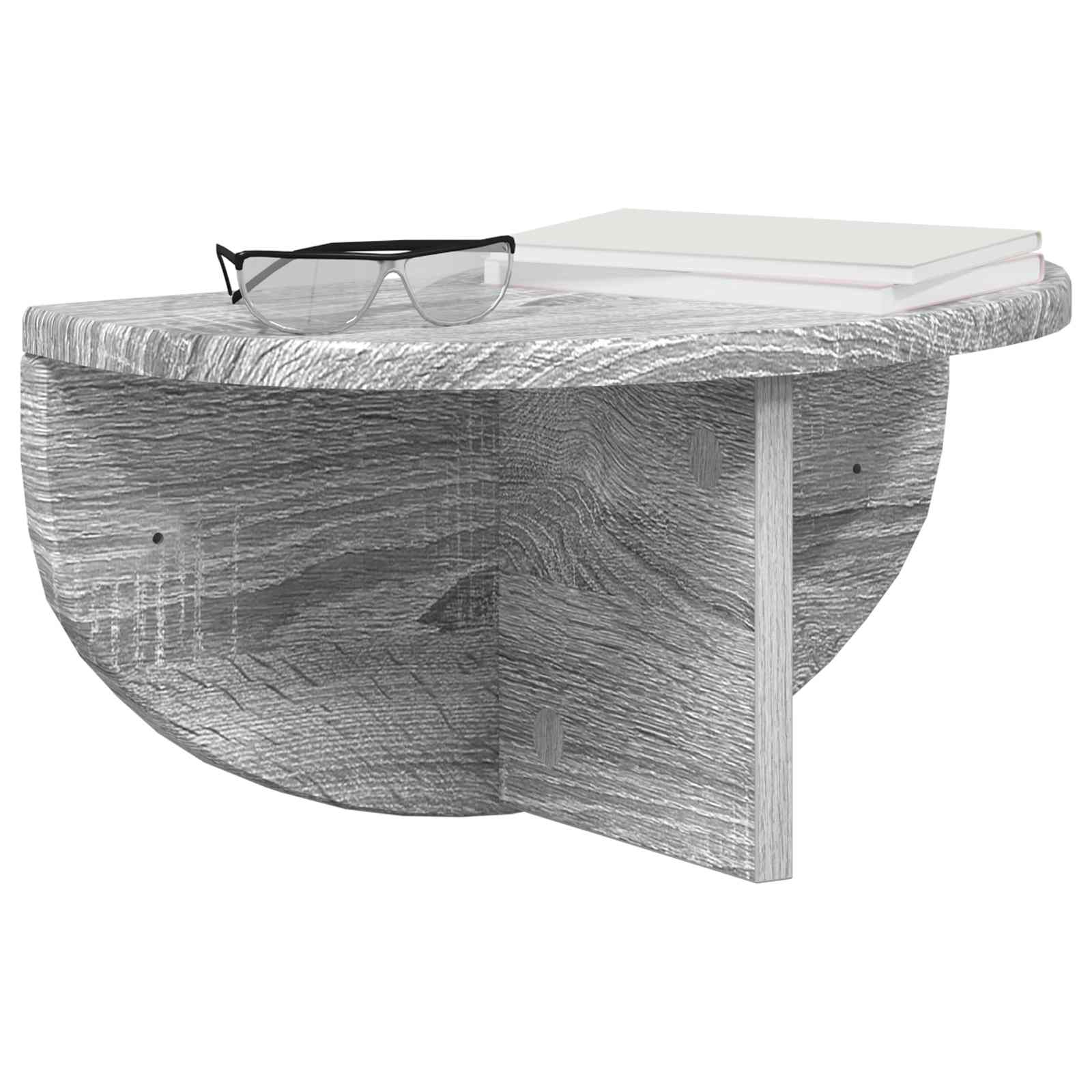 vidaXL Półka ścienna 2 pcs Szary Sonoma 38 x 19 x 19 cm