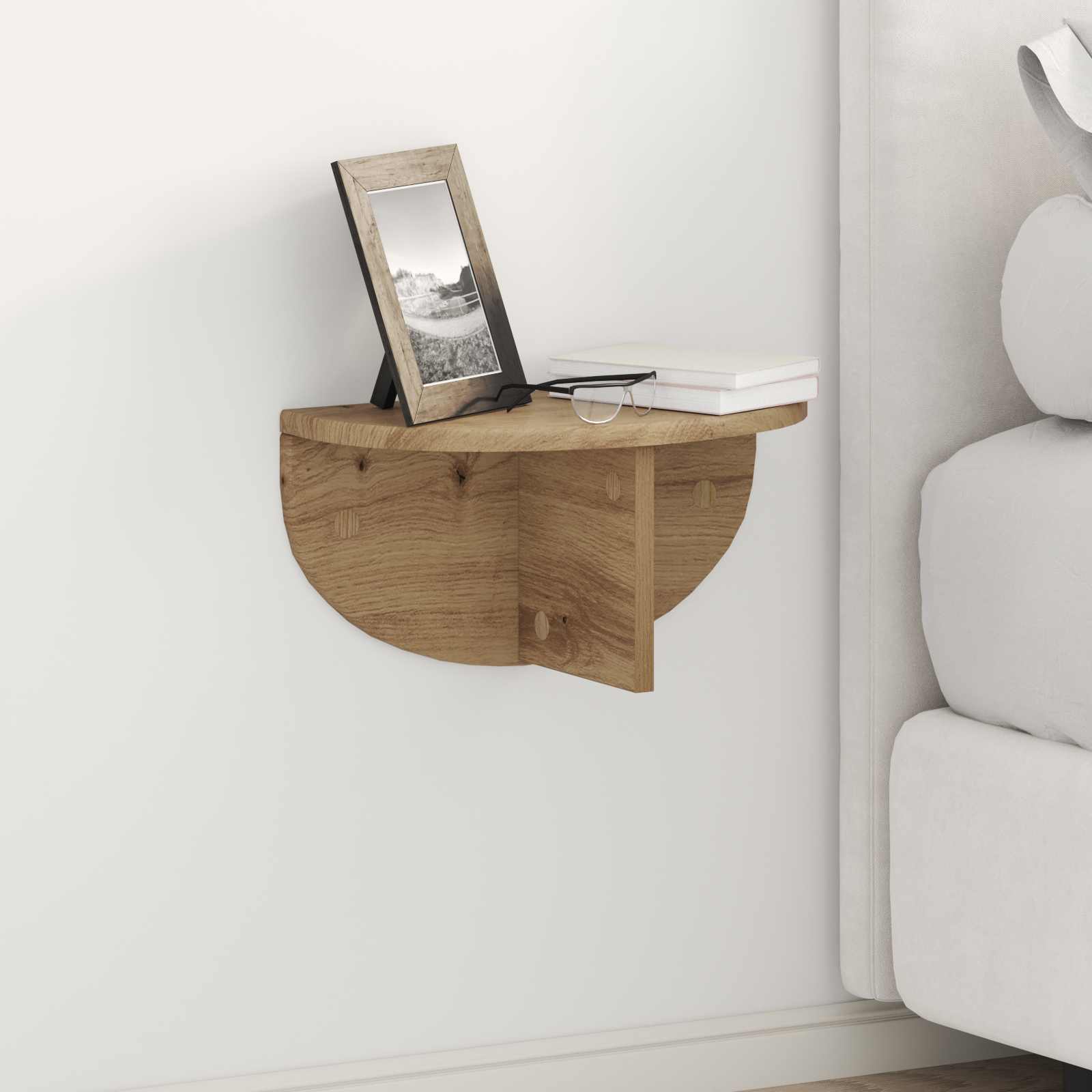 vidaXL Półka ścienna 2 pcs Dąb rzemieślniczy 38 x 19 x 19 cm