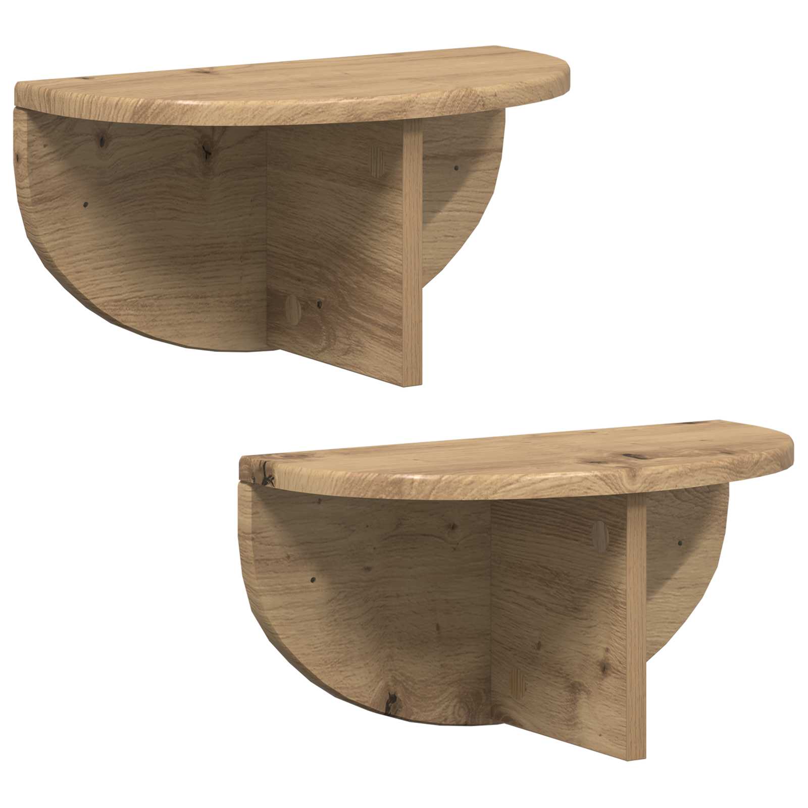 vidaXL Półka ścienna 2 pcs Dąb rzemieślniczy 38 x 19 x 19 cm