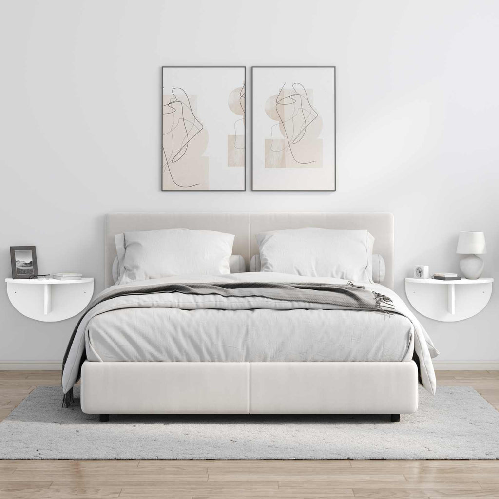 vidaXL Półka ścienna Biały 48 x 24 x 24 cm Materiał drewnopochodny