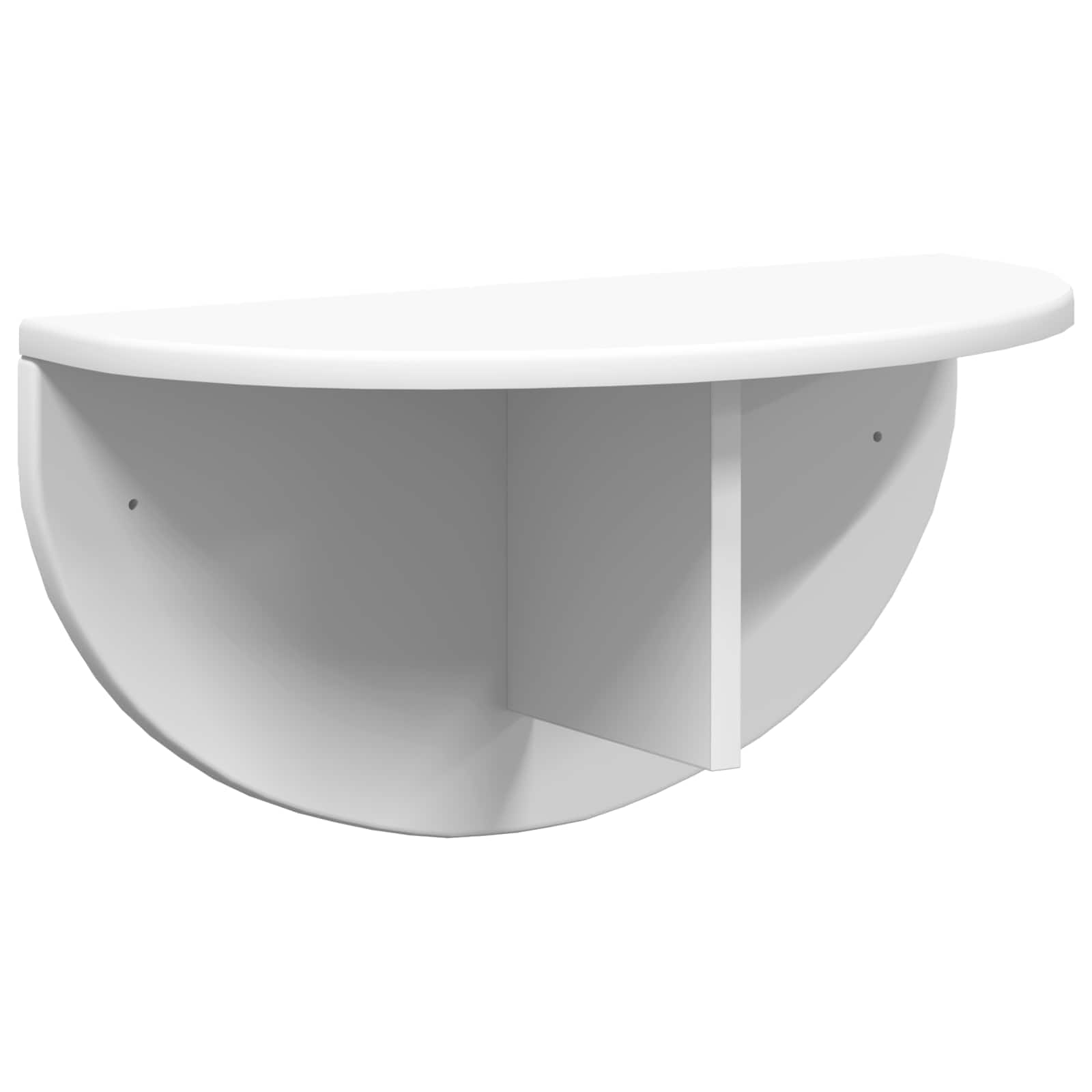 vidaXL Półka ścienna Montowane na ścianie 2 pcs Biały 48 x 24 x 24 cm