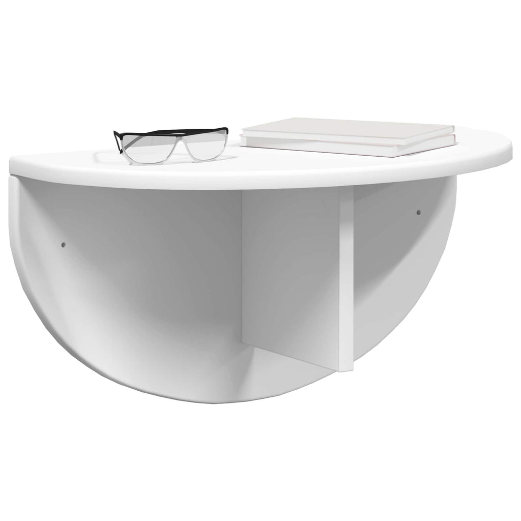 vidaXL Półka ścienna Montowane na ścianie 2 pcs Biały 48 x 24 x 24 cm