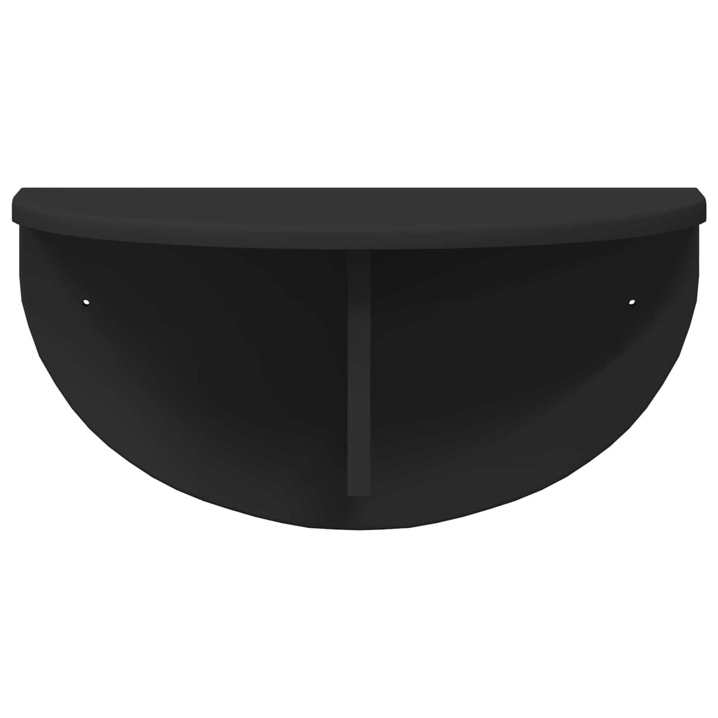 vidaXL Półka ścienna Czarny 48 x 24 x 24 cm Materiał drewnopochodny
