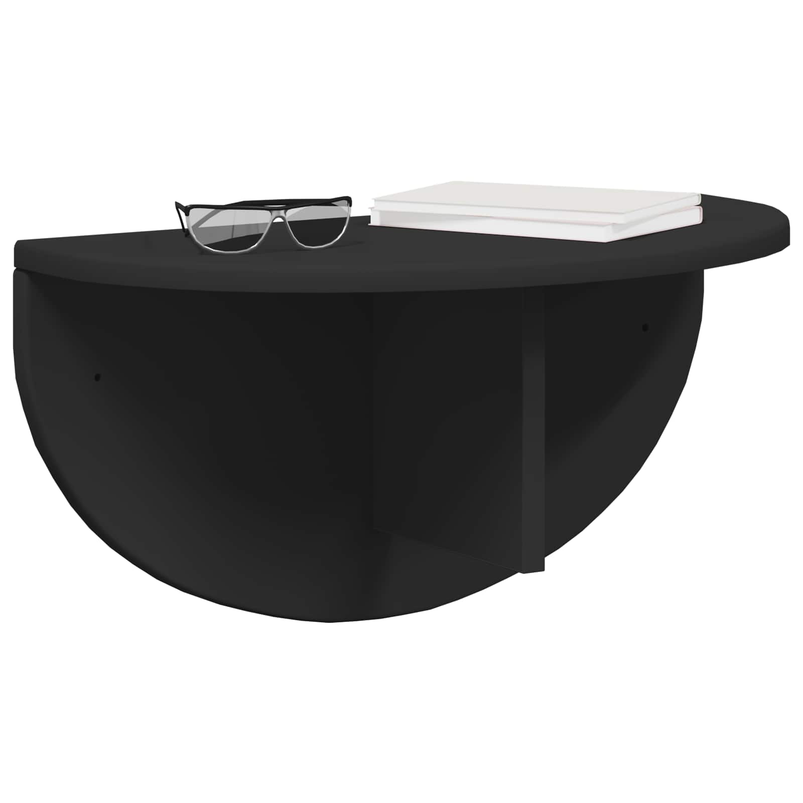 vidaXL Półka ścienna Czarny 48 x 24 x 24 cm Materiał drewnopochodny