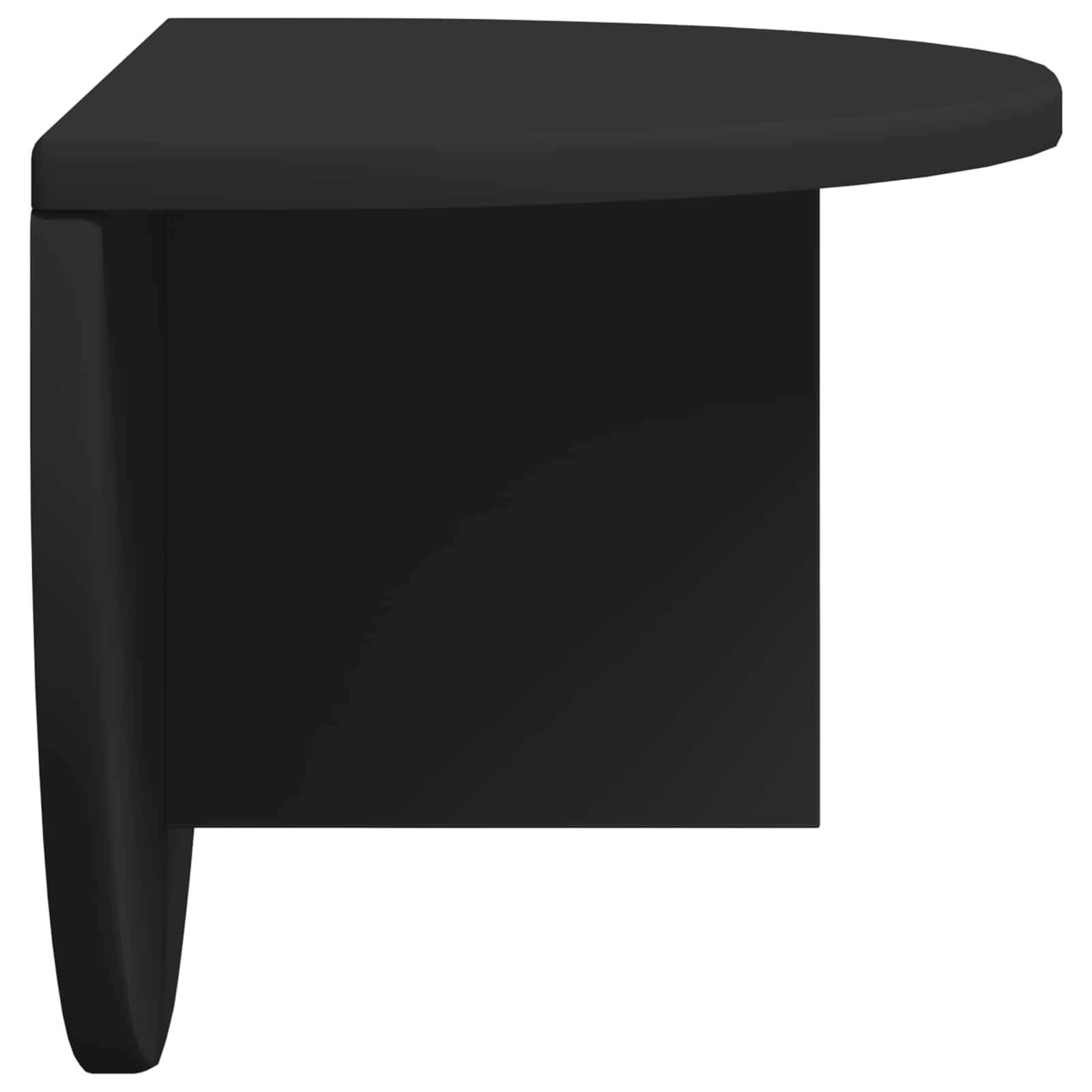 vidaXL Półka ścienna Czarny 48 x 24 x 24 cm Materiał drewnopochodny