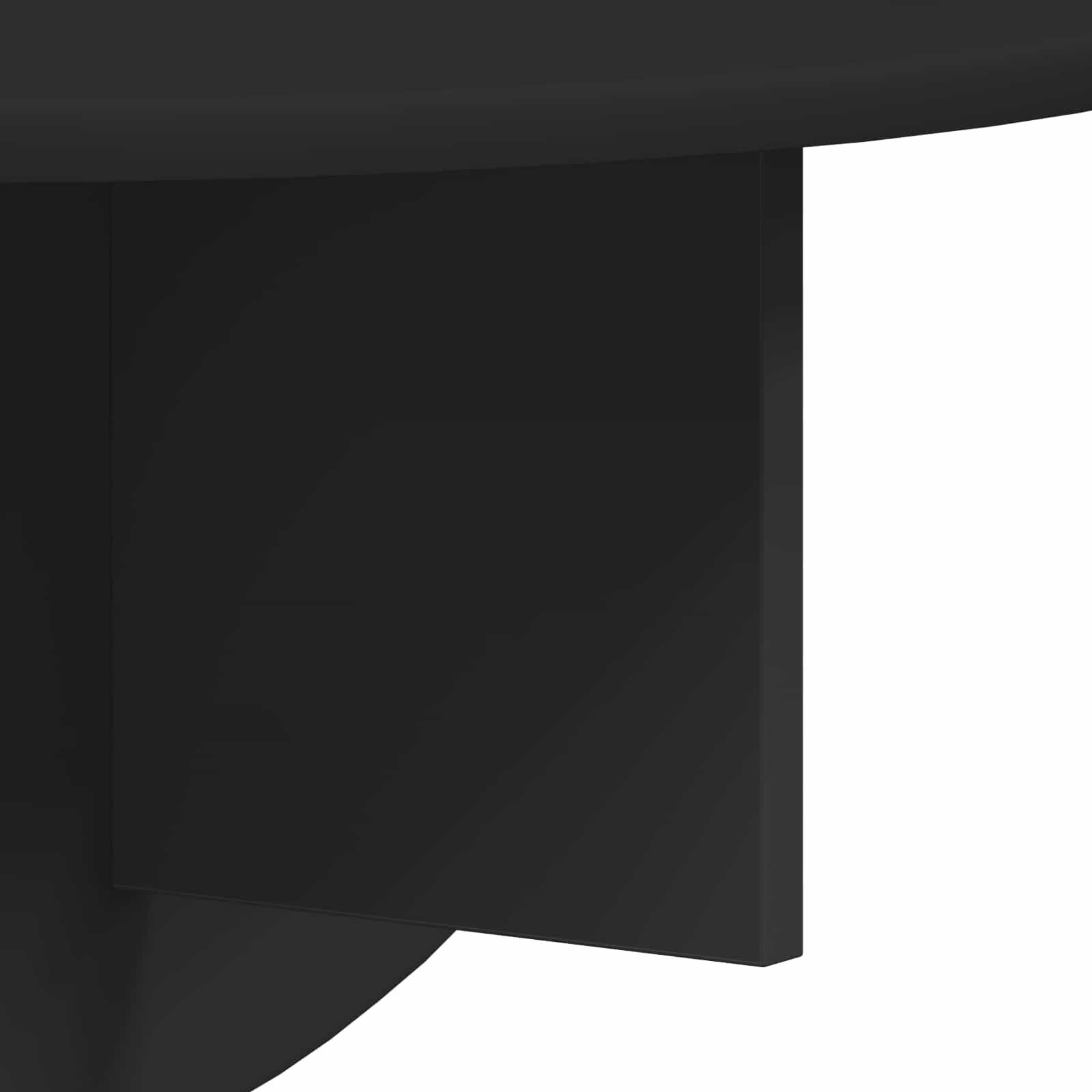 vidaXL Półka ścienna Montowane na ścianie 2 pcs Czarny 48 x 24 x 24 cm