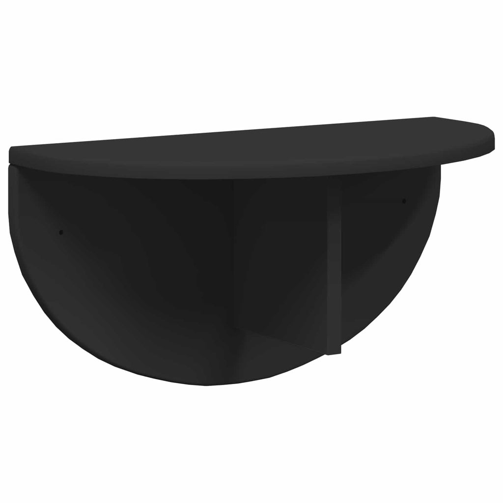 vidaXL Półka ścienna Montowane na ścianie 2 pcs Czarny 48 x 24 x 24 cm