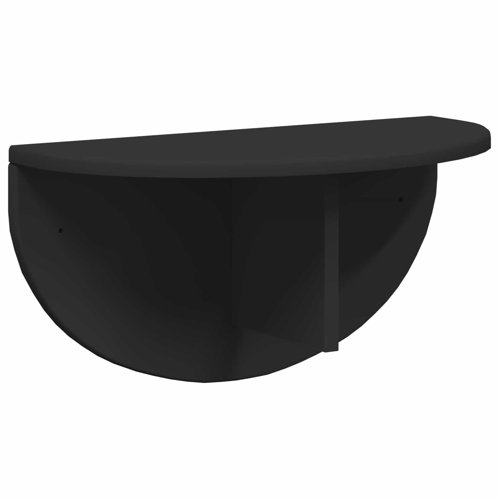 vidaXL Półka ścienna Montowane na ścianie 2 pcs Czarny 48 x 24 x 24 cm