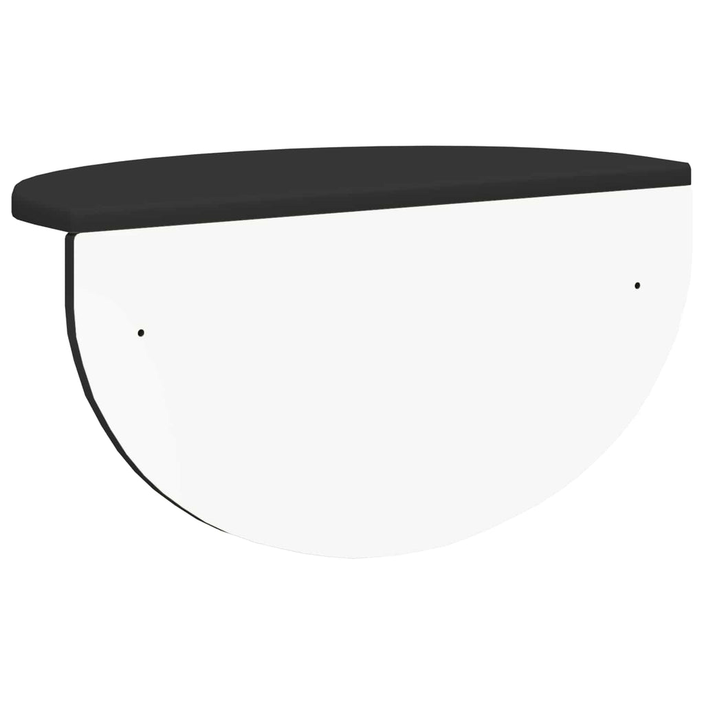 vidaXL Półka ścienna Montowane na ścianie 2 pcs Czarny 48 x 24 x 24 cm