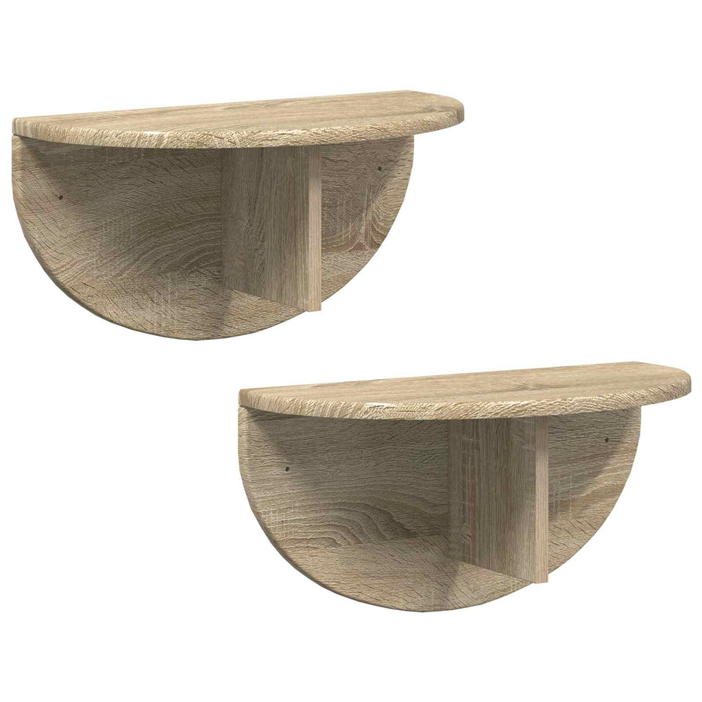 vidaXL Półka ścienna 2 pcs Dąb Sonoma 48 x 24 x 24 cm