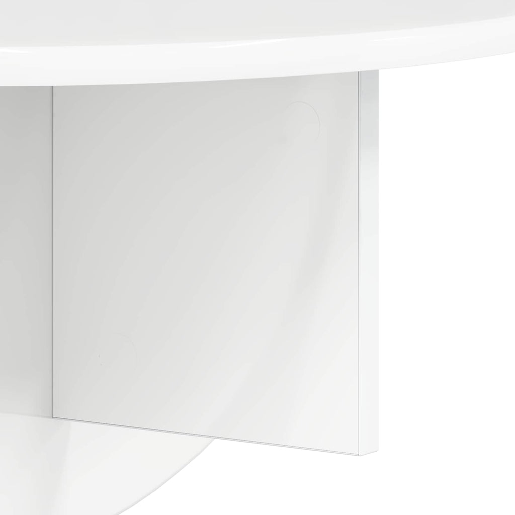 vidaXL Półka ścienna 2 pcs Wysoki połysk biały 48 x 24 x 24 cm