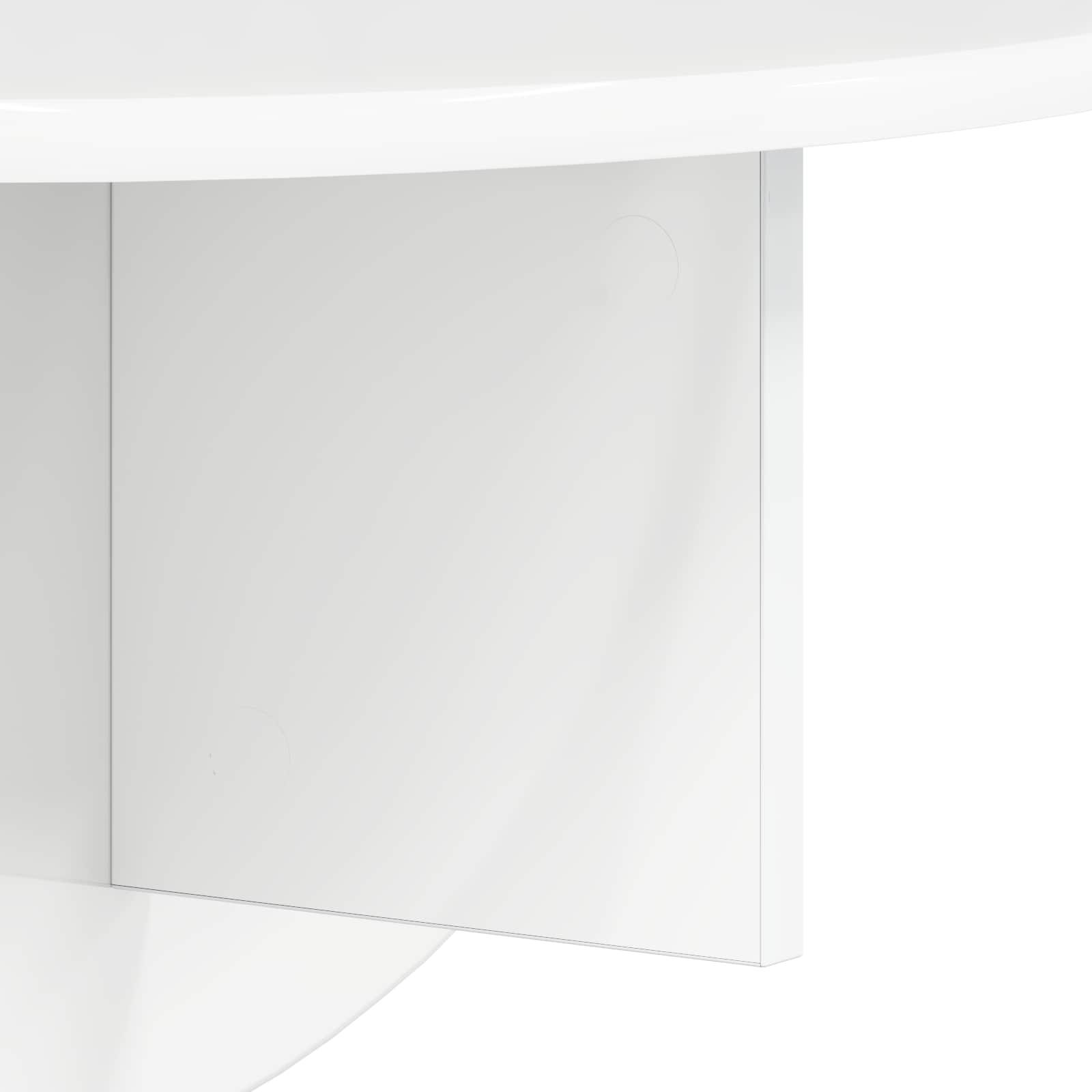 vidaXL Półka ścienna 2 pcs Wysoki połysk biały 48 x 24 x 24 cm