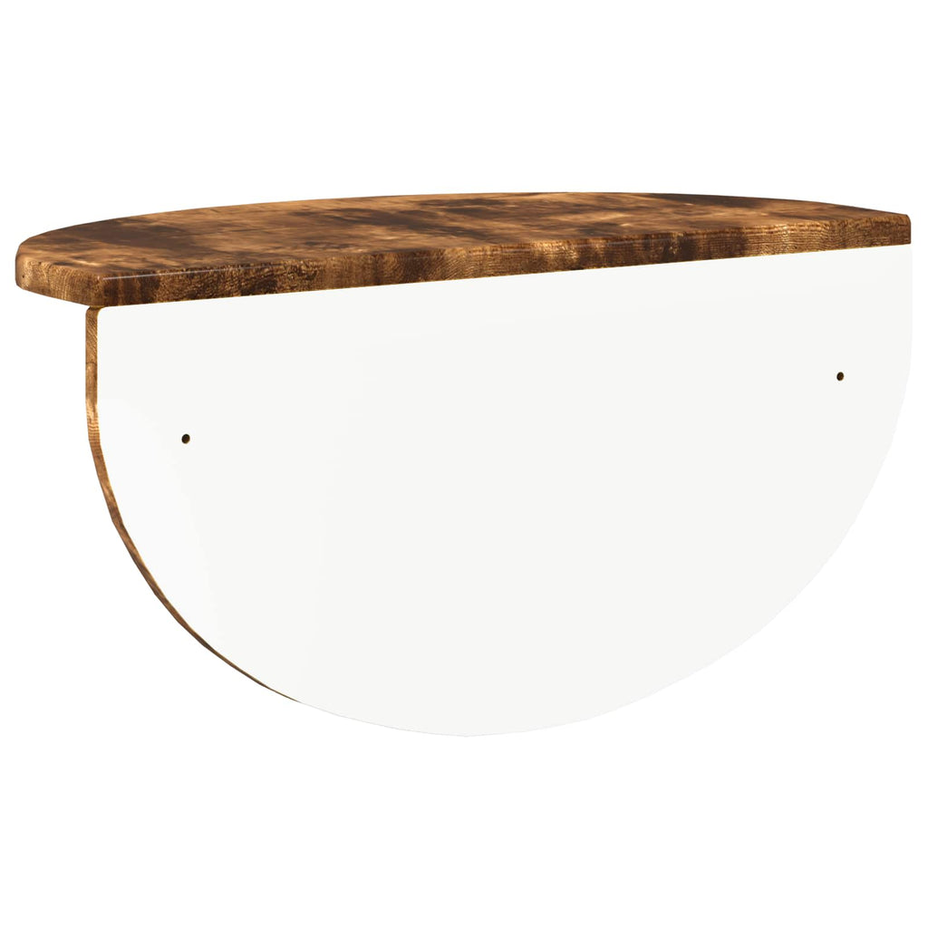 vidaXL Półka ścienna 2 pcs Dąb wędzony 48 x 24 x 24 cm