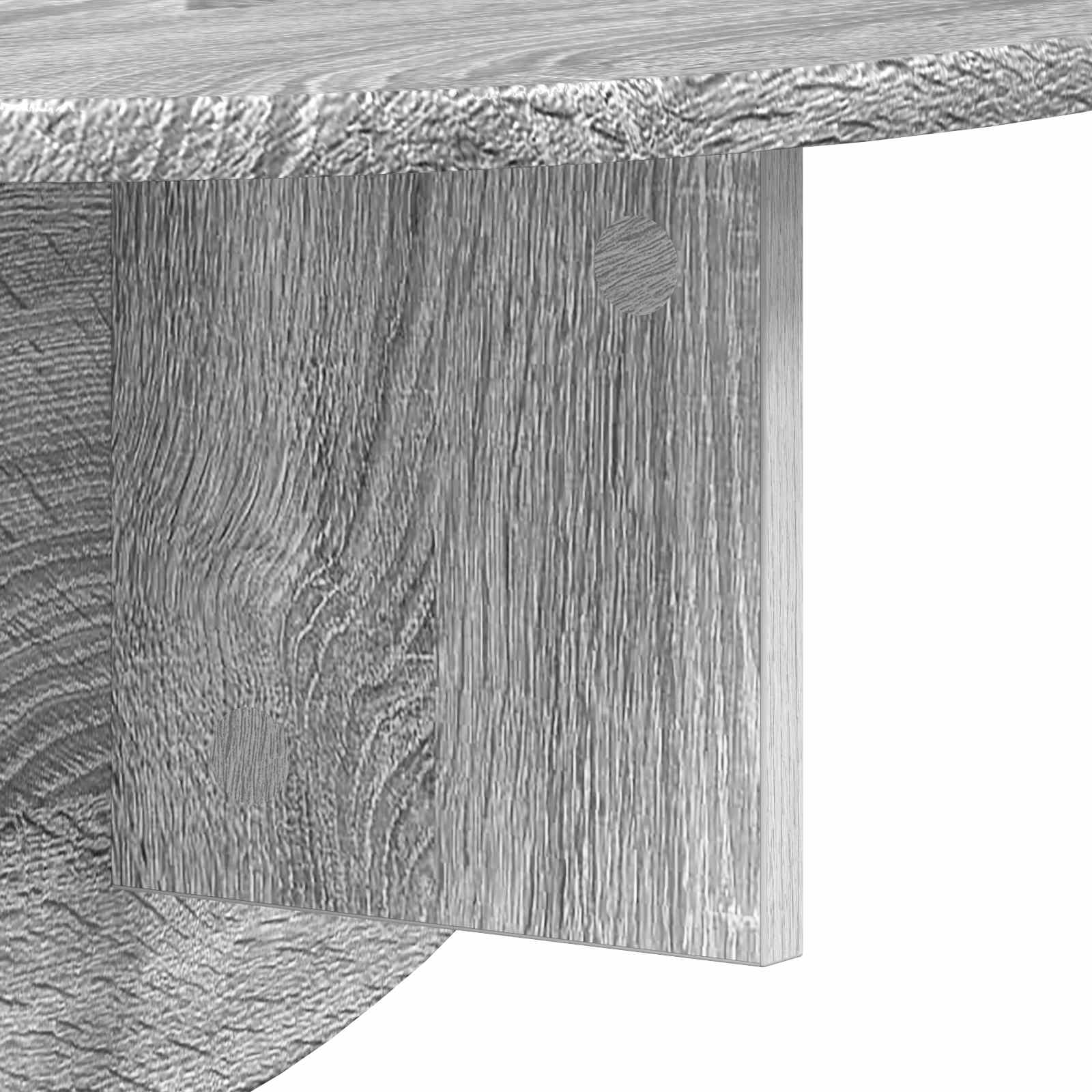 vidaXL Półka ścienna Montowane na ścianie Szary Sonoma 48 x 24 x 24 cm