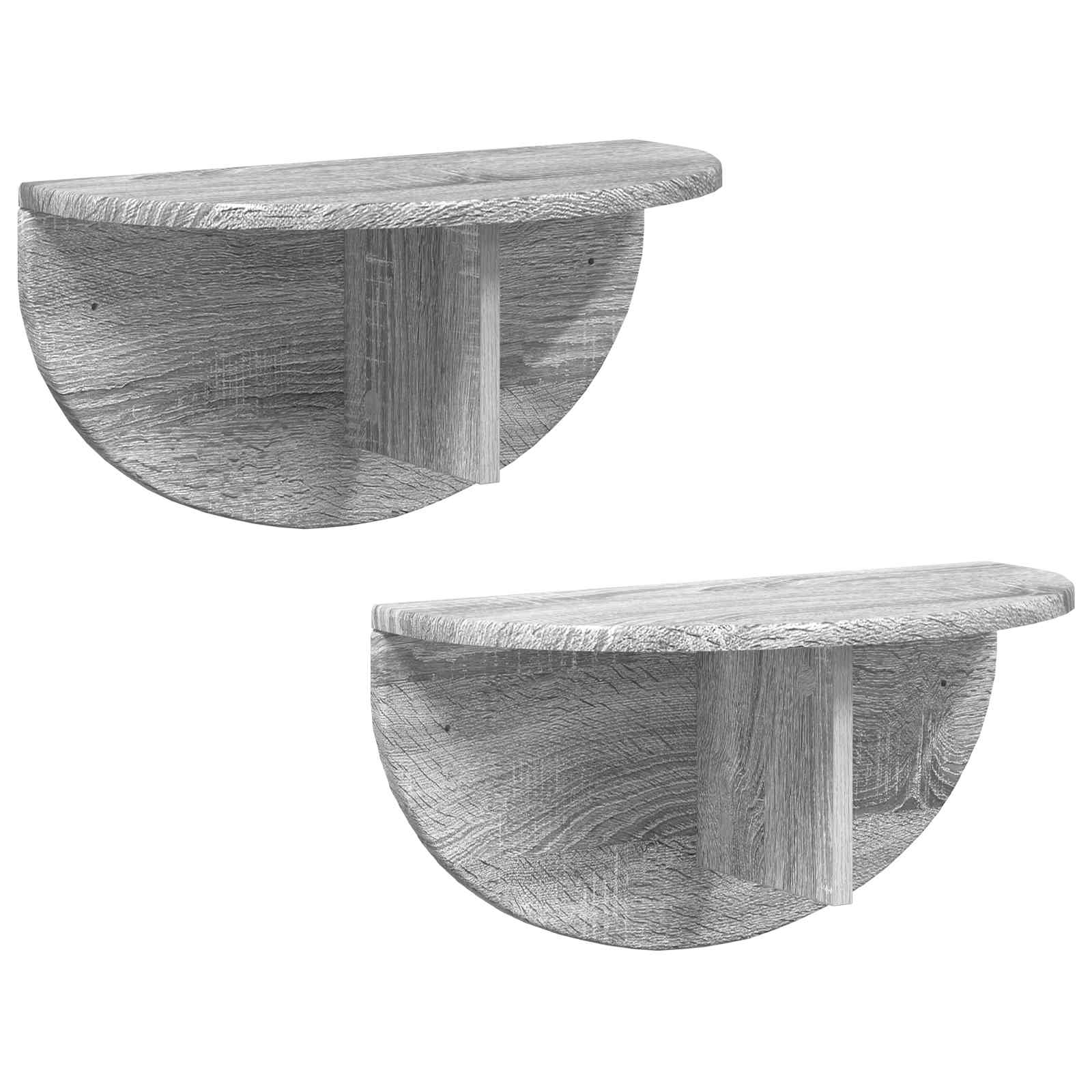 vidaXL Półka ścienna 2 pcs Szary Sonoma 48 x 24 x 24 cm