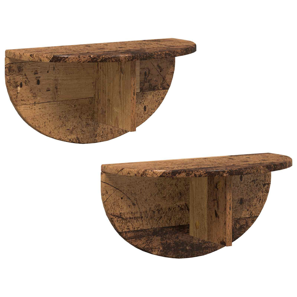 vidaXL Półka ścienna 2 pcs Stare drewno 48 x 24 x 24 cm