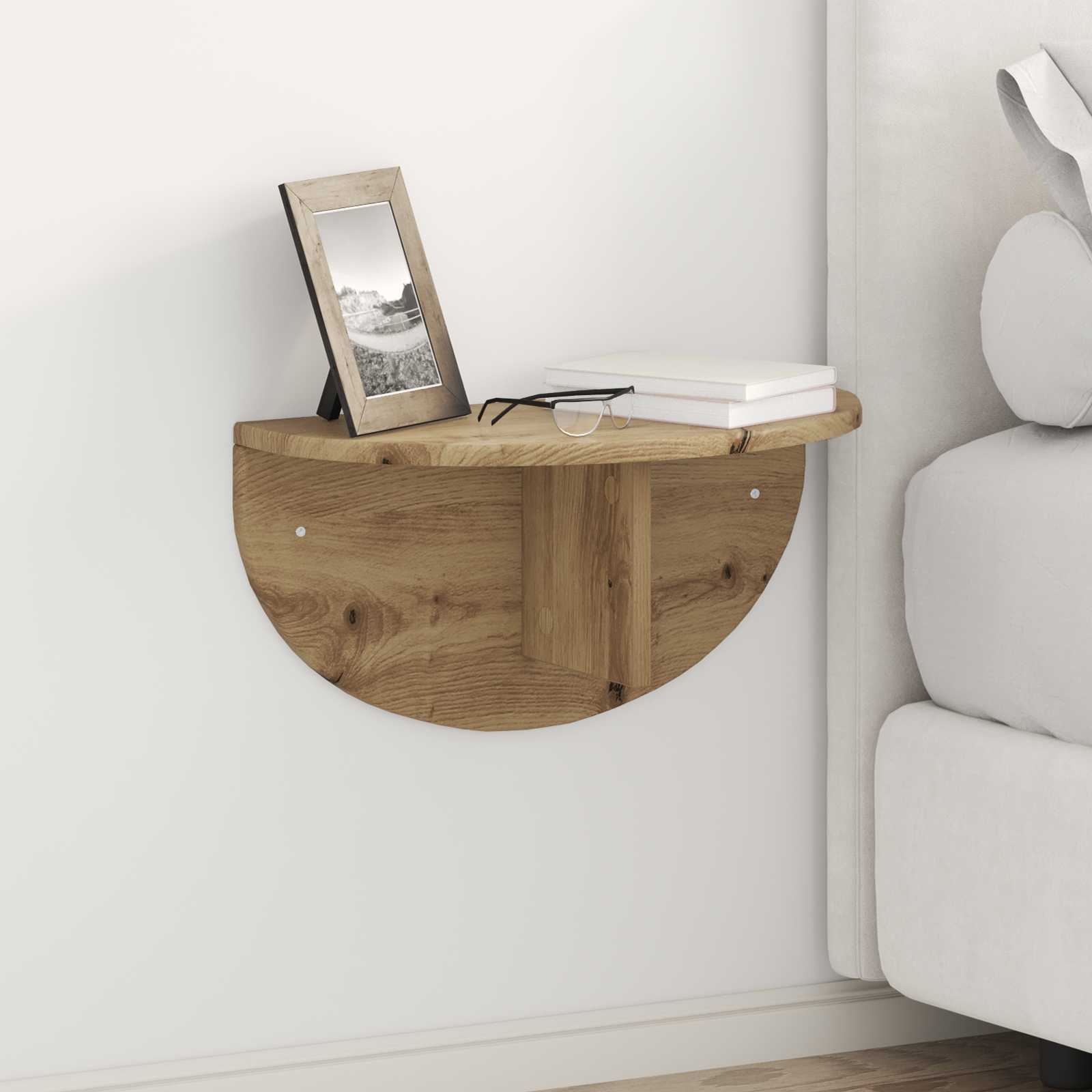vidaXL Półka ścienna 2 pcs Dąb rzemieślniczy 48 x 24 x 24 cm