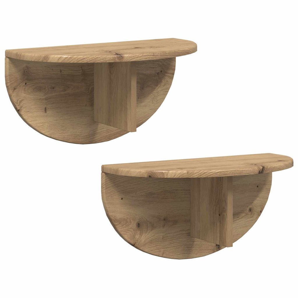 vidaXL Półka ścienna 2 pcs Dąb rzemieślniczy 48 x 24 x 24 cm