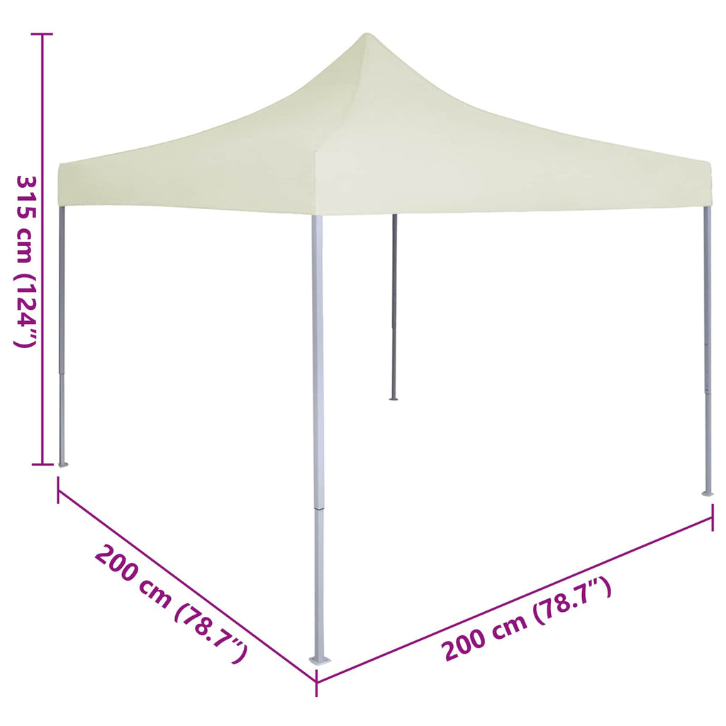 vidaXL Namiot Imprezowy Kremowy 200 x 200 x 315 cm Materiał Oxford