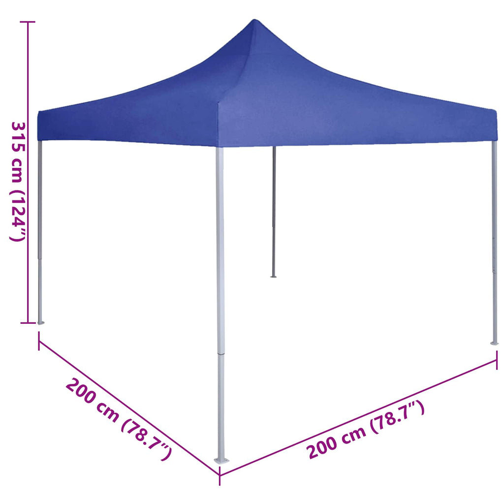 vidaXL Namiot Imprezowy Niebieski 200 x 200 x 315 cm Materiał Oxford