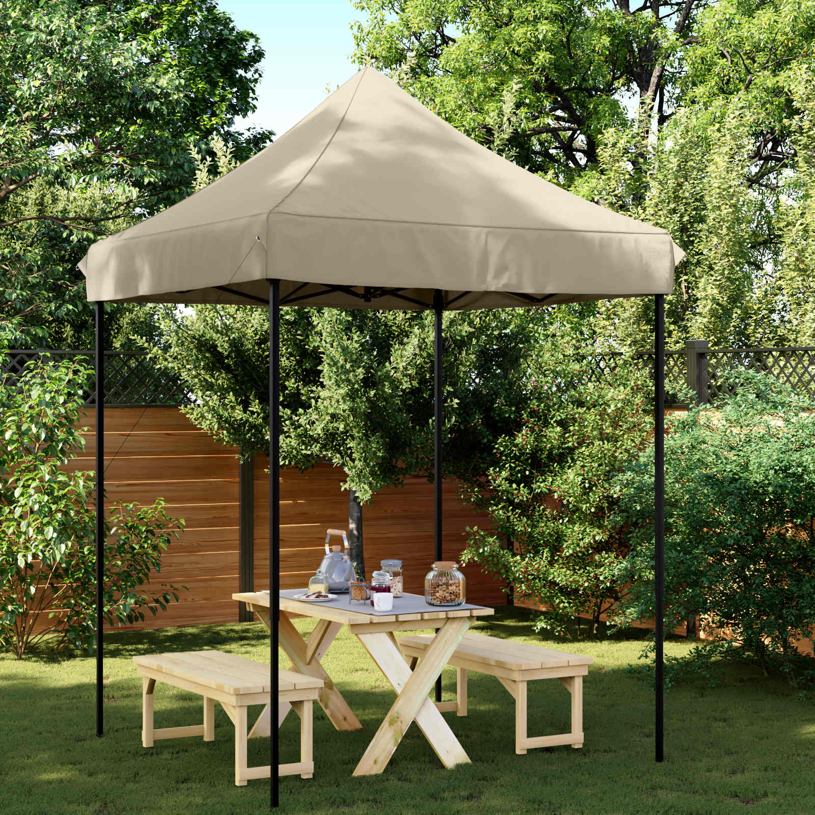 vidaXL Namiot Imprezowy Ciemnoszary 200 x 200 x 306 cm Materiał Oxford