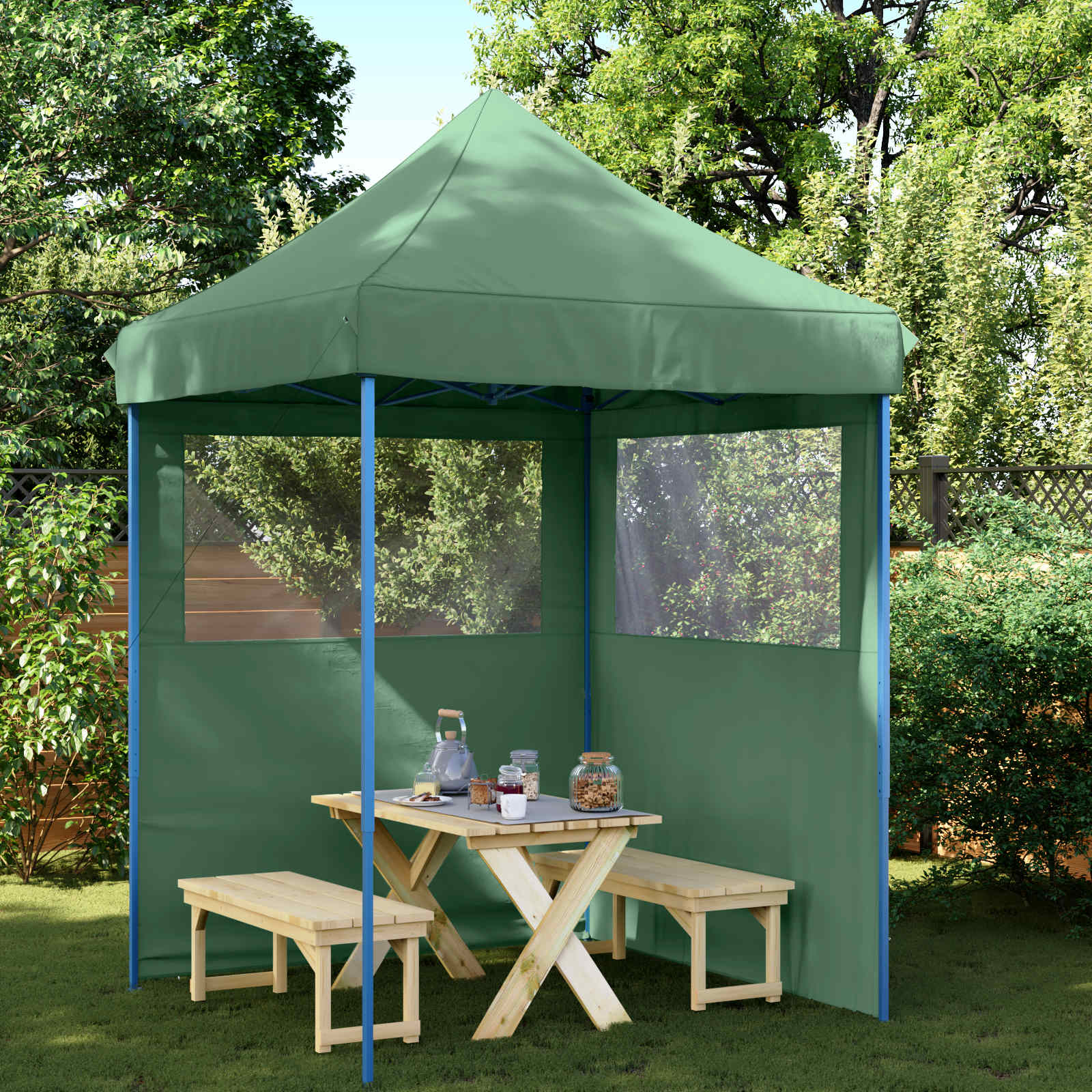 vidaXL Namiot Imprezowy Zielony 200 x 200 x 306 cm Materiał Oxford