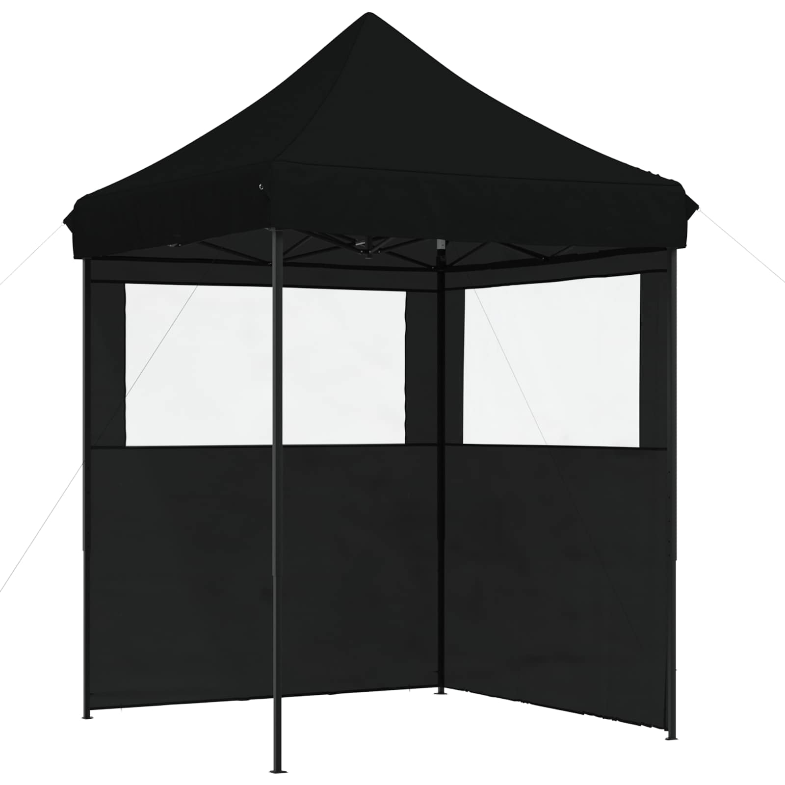 vidaXL Namiot Imprezowy Czarny 200 x 200 x 306 cm Materiał Oxford