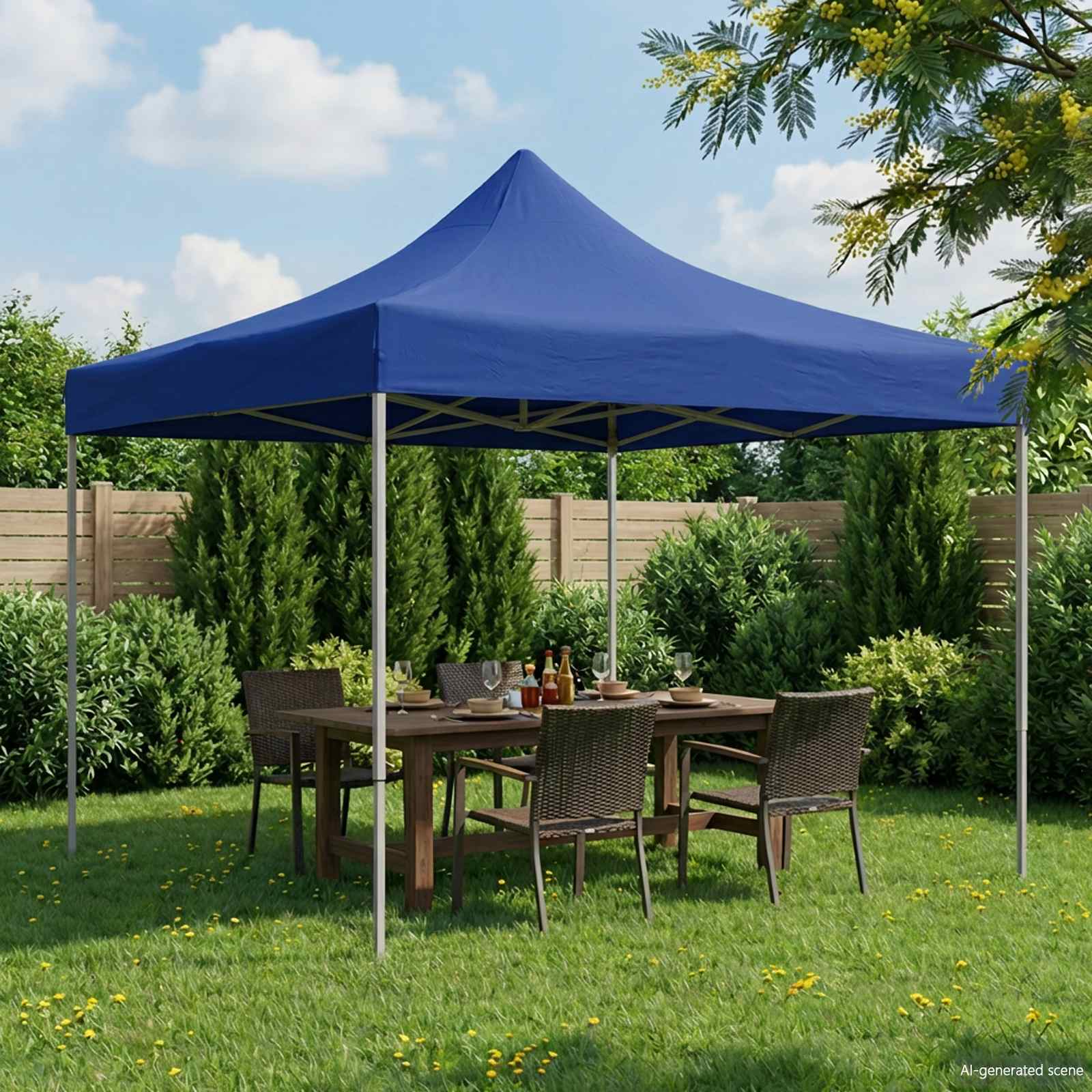 vidaXL Namiot Imprezowy Niebieski 291 x 291 x 315 cm Materiał Oxford