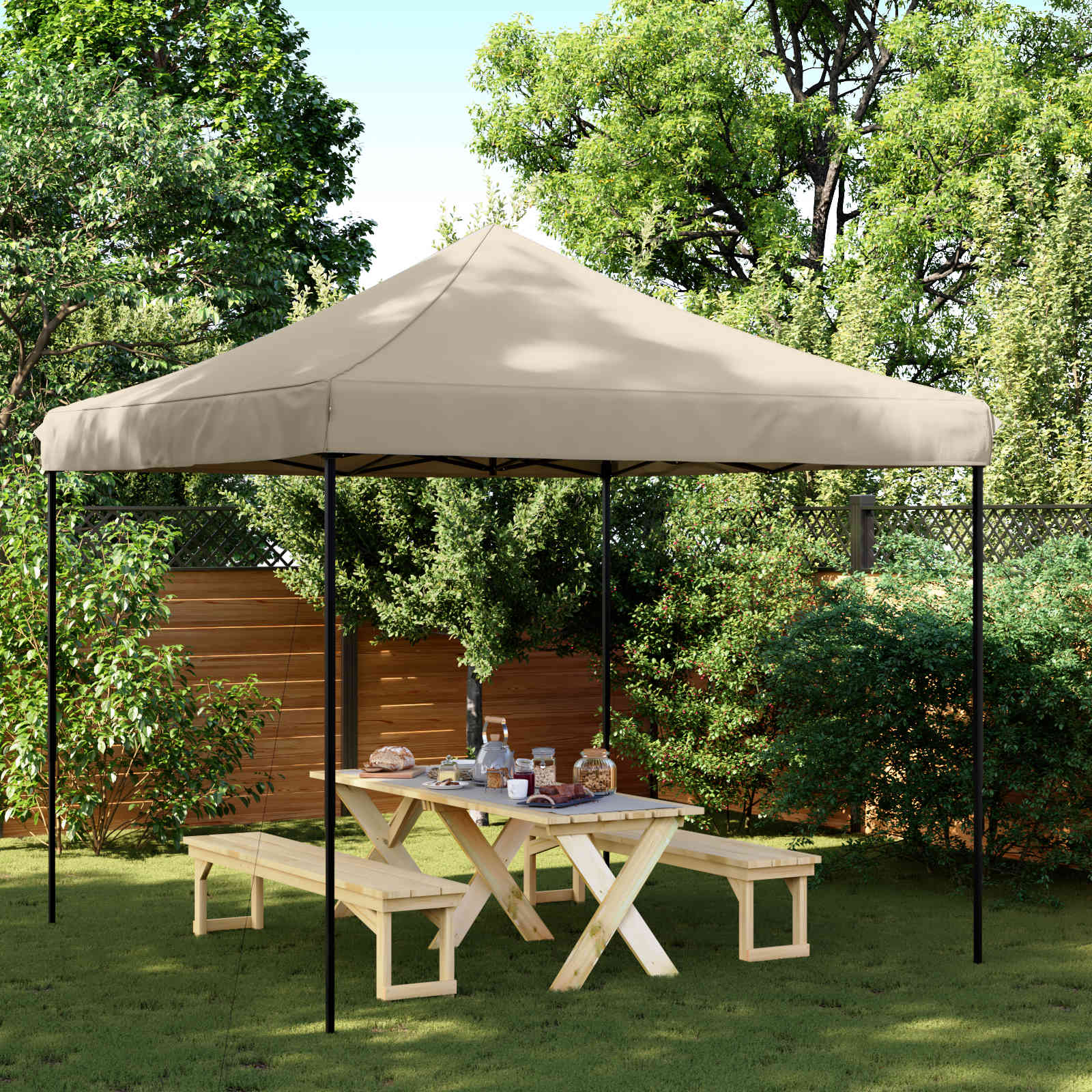 vidaXL Namiot Imprezowy Ciemnoszary 292 x 292 x 315 cm Materiał Oxford