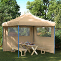 vidaXL Namiot Imprezowy Beżowy 292 x 292 x 315 cm Materiał Oxford