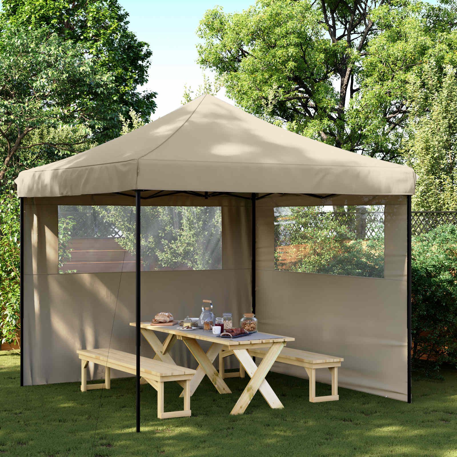 vidaXL Namiot Imprezowy Ciemnoszary 292 x 292 x 315 cm Materiał Oxford