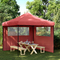 vidaXL Namiot Imprezowy bordowy 292 x 292 x 315 cm Materiał Oxford
