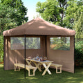 vidaXL Namiot Imprezowy Brązowy 292 x 292 x 315 cm Materiał Oxford