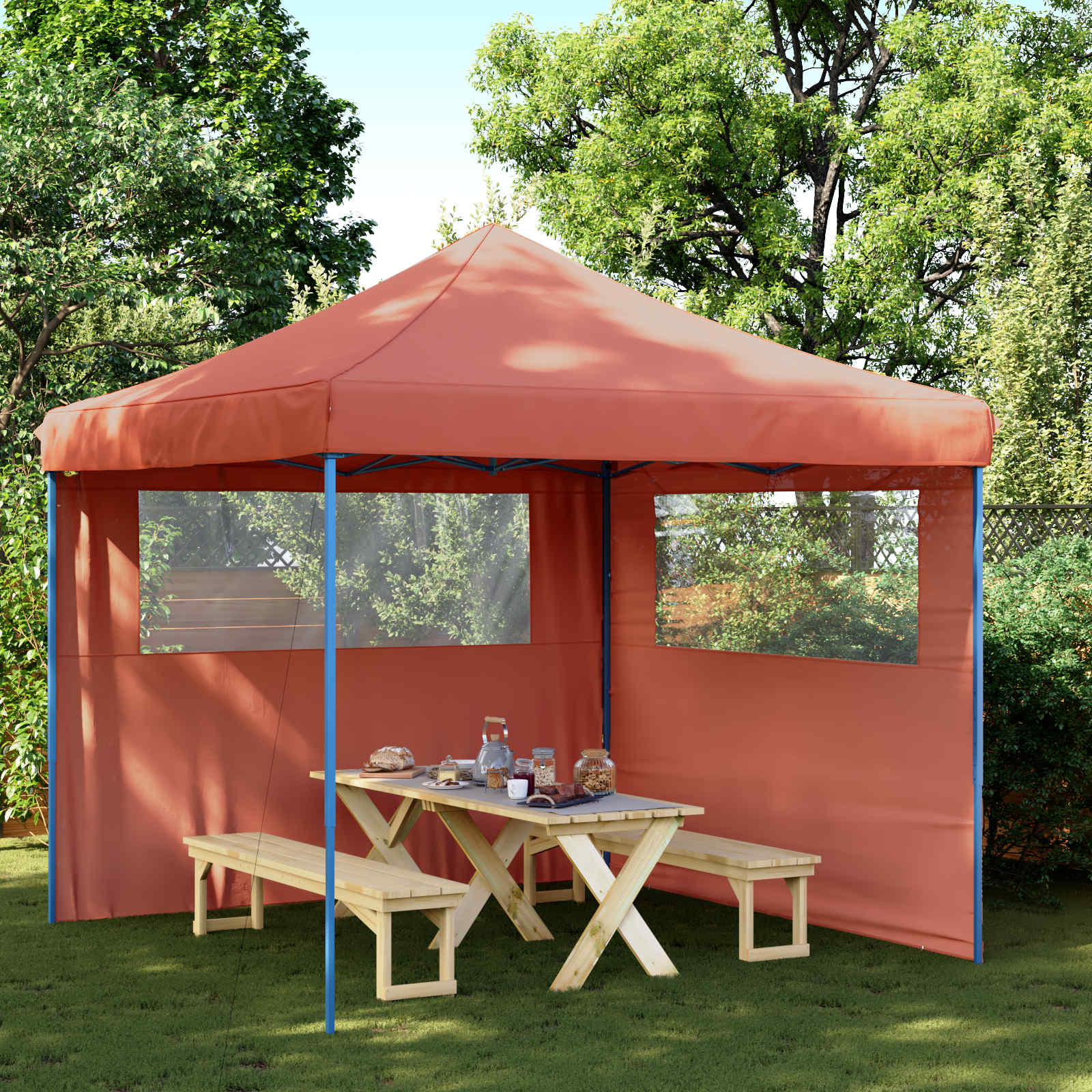 vidaXL Namiot Imprezowy terakota 292 x 292 x 315 cm Materiał Oxford