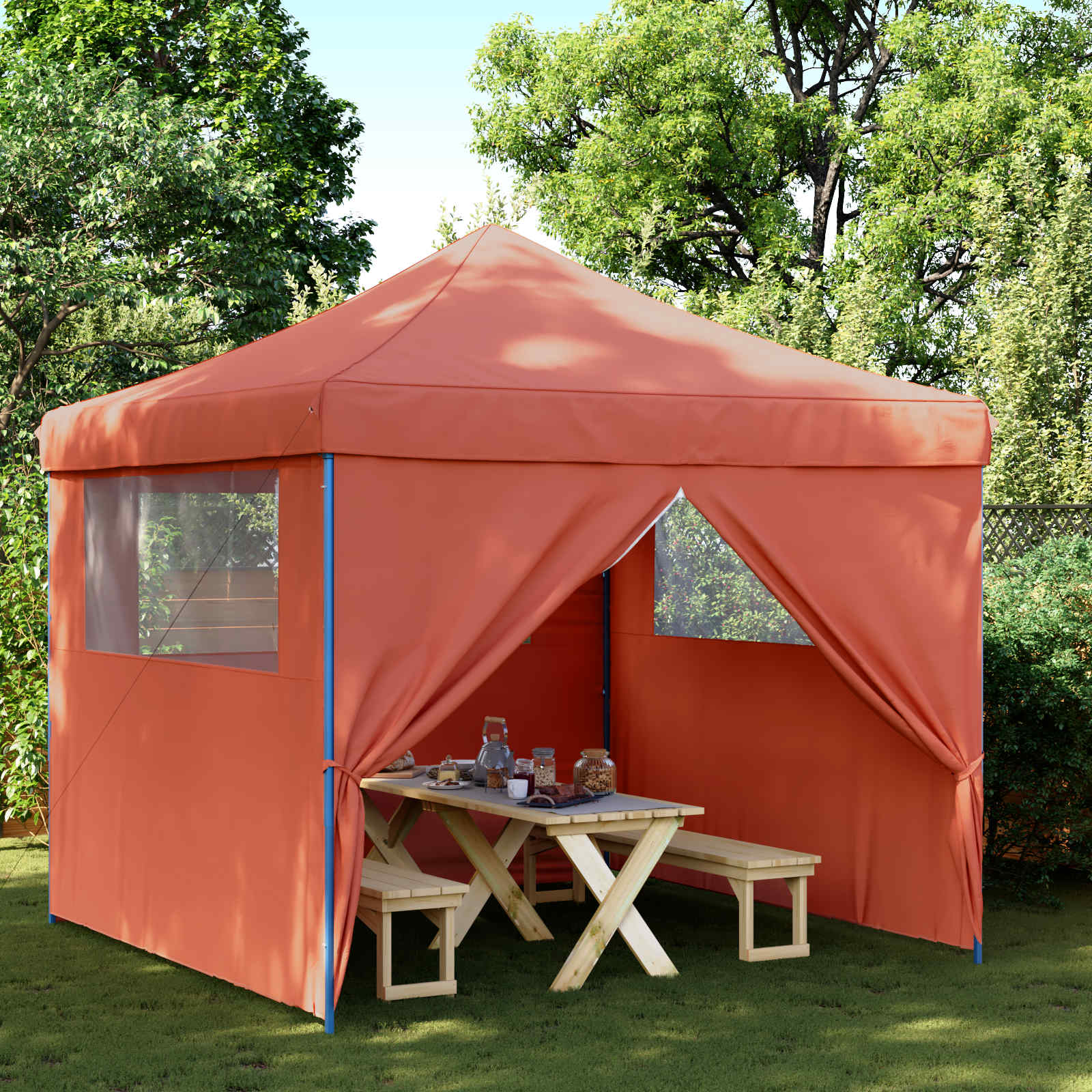 vidaXL Namiot Imprezowy 292 x 292 x 315 cm terakota Materiał Oxford