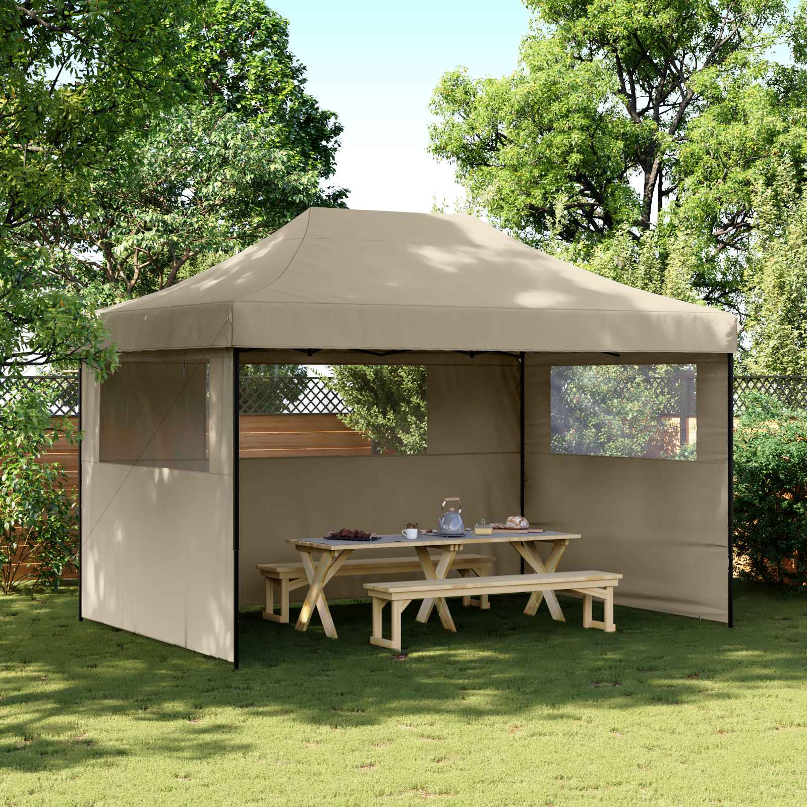 vidaXL Namiot Imprezowy Ciemnoszary 279 x 410 x 315 cm Materiał Oxford