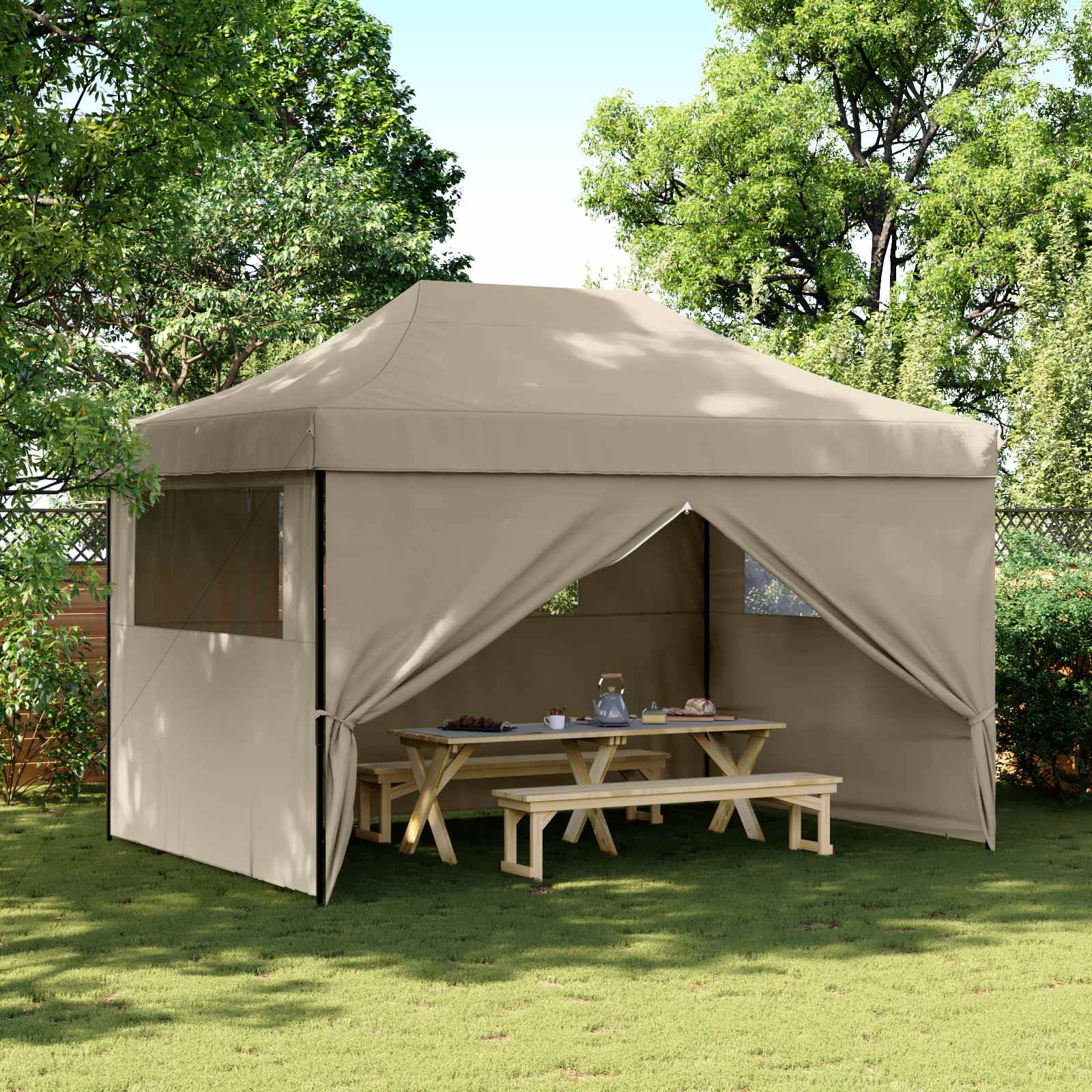 vidaXL Namiot Imprezowy Ciemnoszary 279 x 410 x 315 cm Materiał Oxford