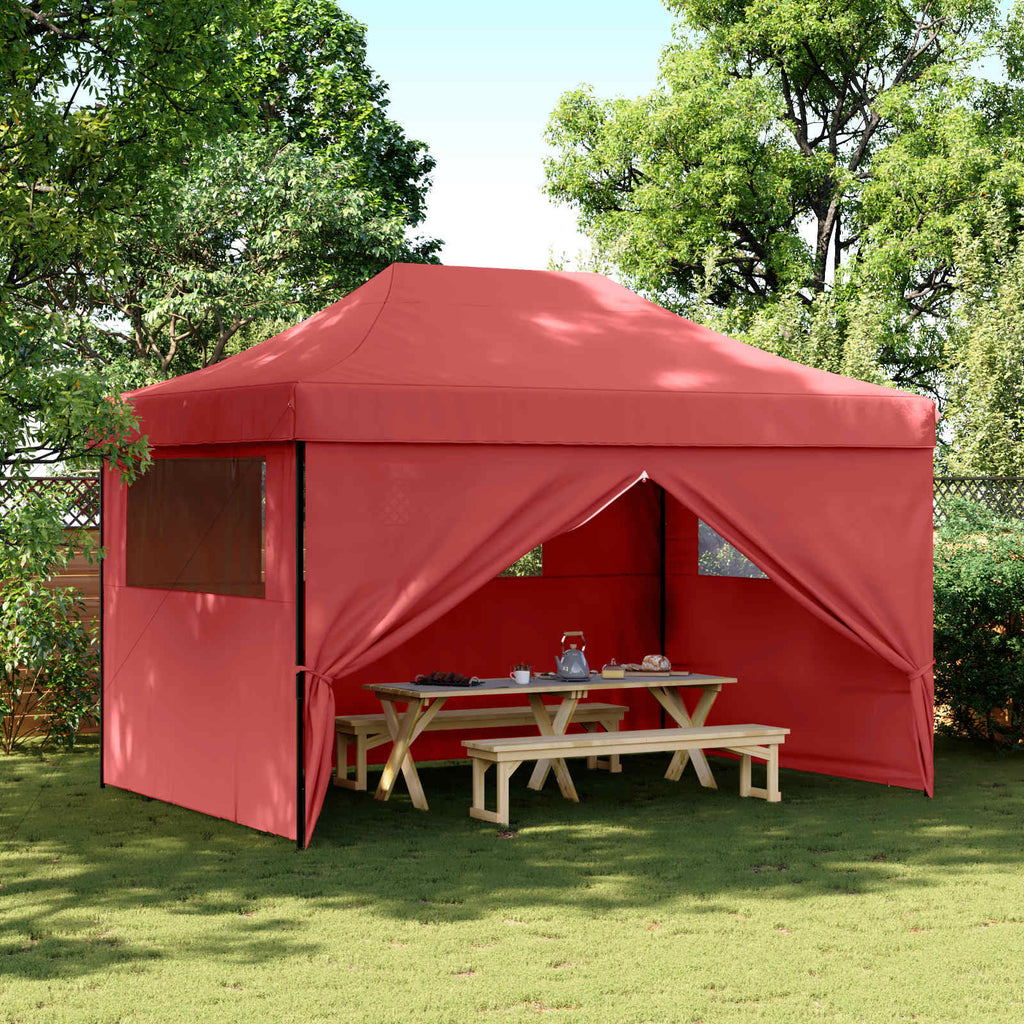 vidaXL Namiot Imprezowy bordowy 279 x 410 x 315 cm Materiał Oxford