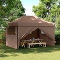 vidaXL Namiot Imprezowy Brązowy 279 x 410 x 315 cm Materiał Oxford