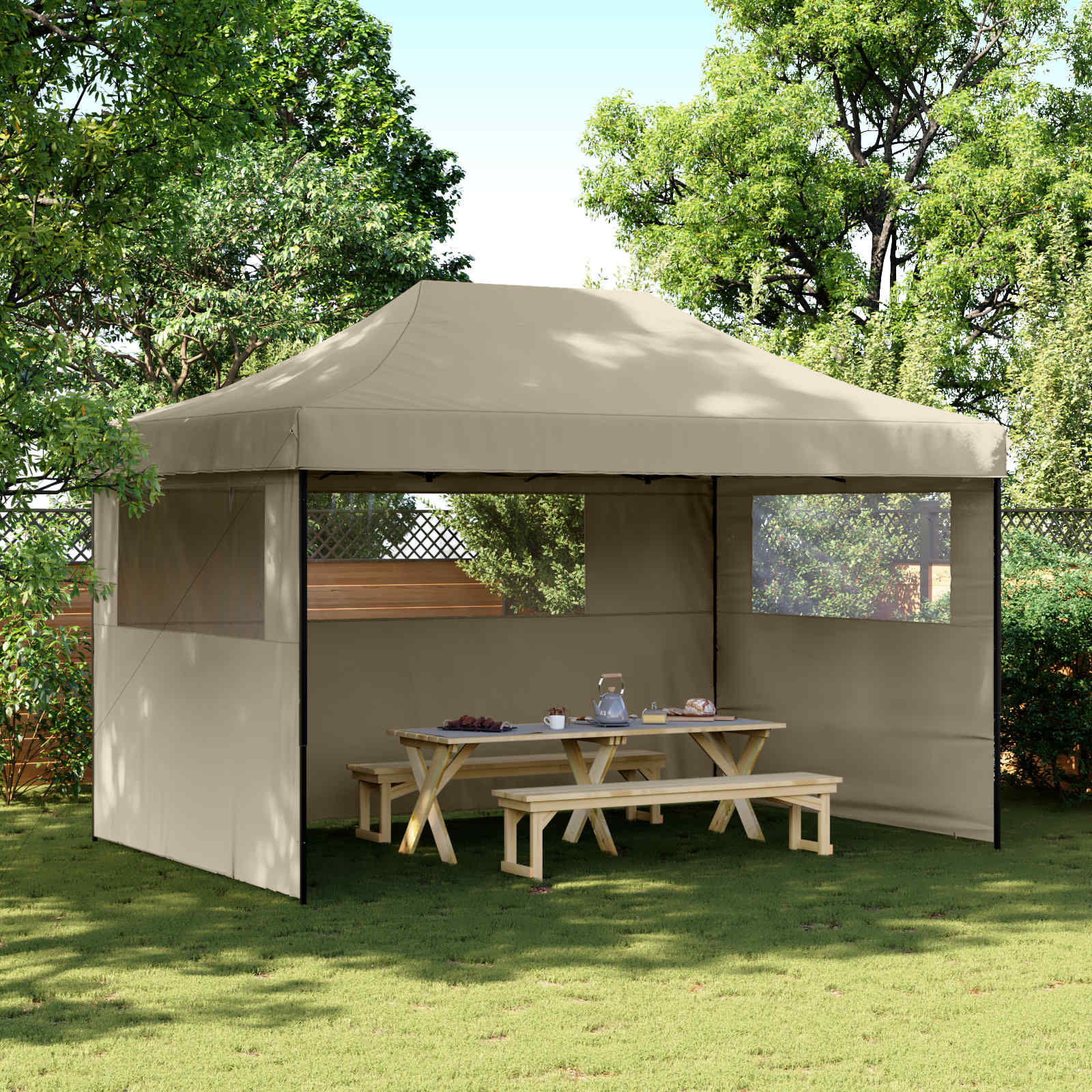 vidaXL Namiot Imprezowy Ciemnoszary 292 x 440 x 315 cm Materiał Oxford