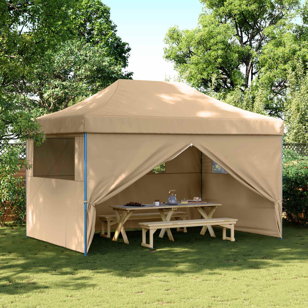 vidaXL Namiot Imprezowy Beżowy 292 x 440 x 315 cm Materiał Oxford