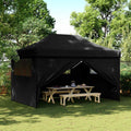 vidaXL Namiot Imprezowy Czarny 292 x 440 x 315 cm Materiał Oxford