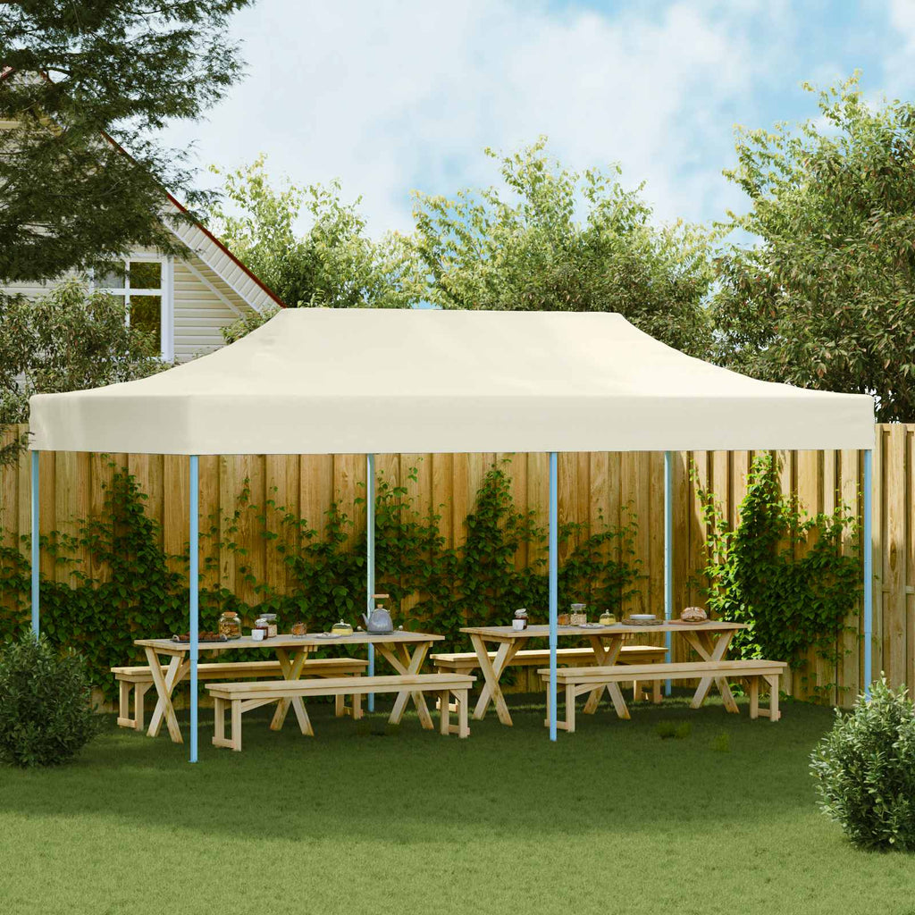 vidaXL Namiot Imprezowy Kremowy 291 x 580 x 315 cm Materiał Oxford