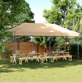 vidaXL Namiot Imprezowy Beżowy 292 x 580 x 315 cm Materiał Oxford