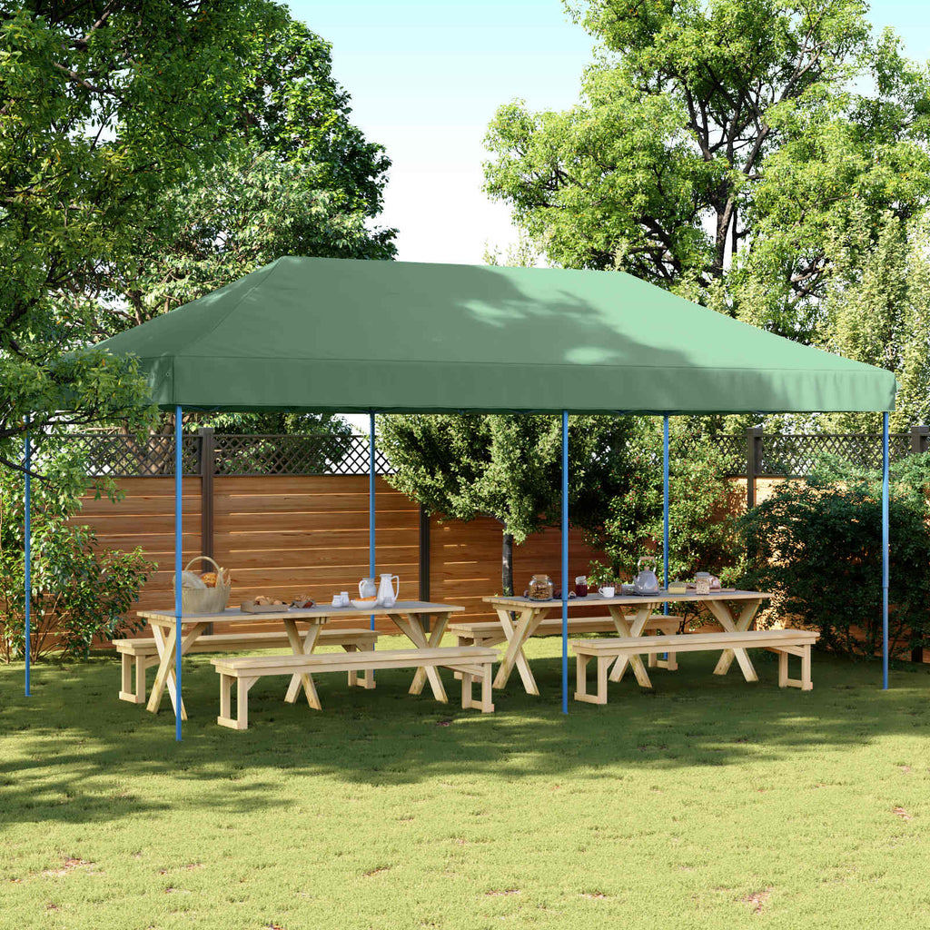 vidaXL Namiot Imprezowy Zielony 292 x 580 x 315 cm Materiał Oxford