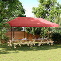 vidaXL Namiot Imprezowy bordowy 292 x 580 x 315 cm Materiał Oxford