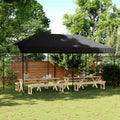 vidaXL Namiot Imprezowy Czarny 292 x 580 x 315 cm Materiał Oxford