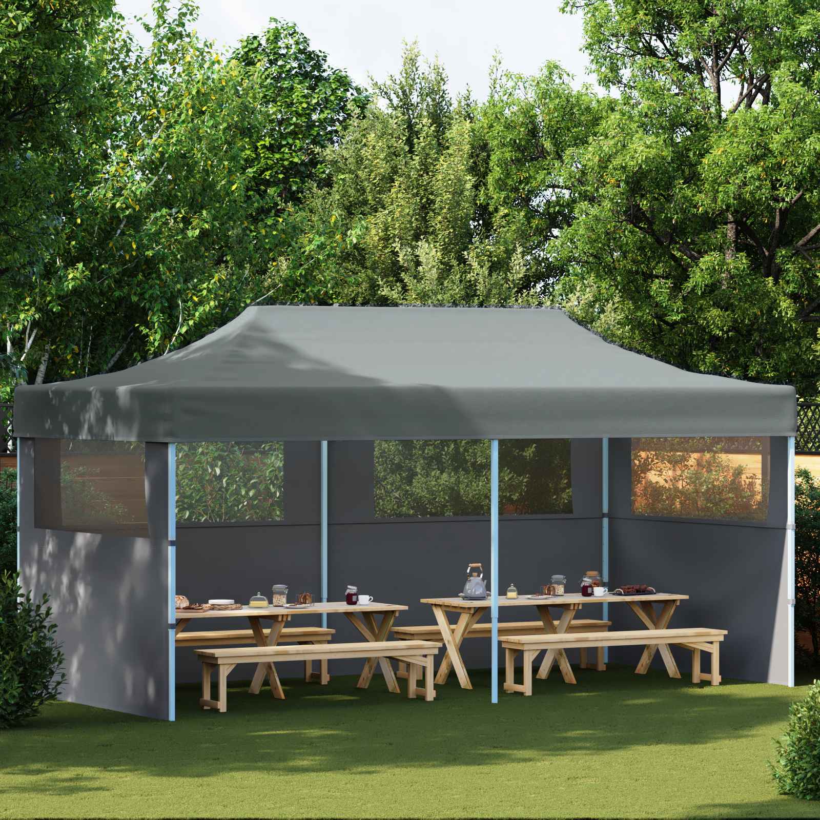 vidaXL Namiot Imprezowy Antracyt 291 x 580 x 315 cm Materiał Oxford