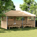 vidaXL Namiot Imprezowy Beżowy 292 x 580 x 315 cm Materiał Oxford